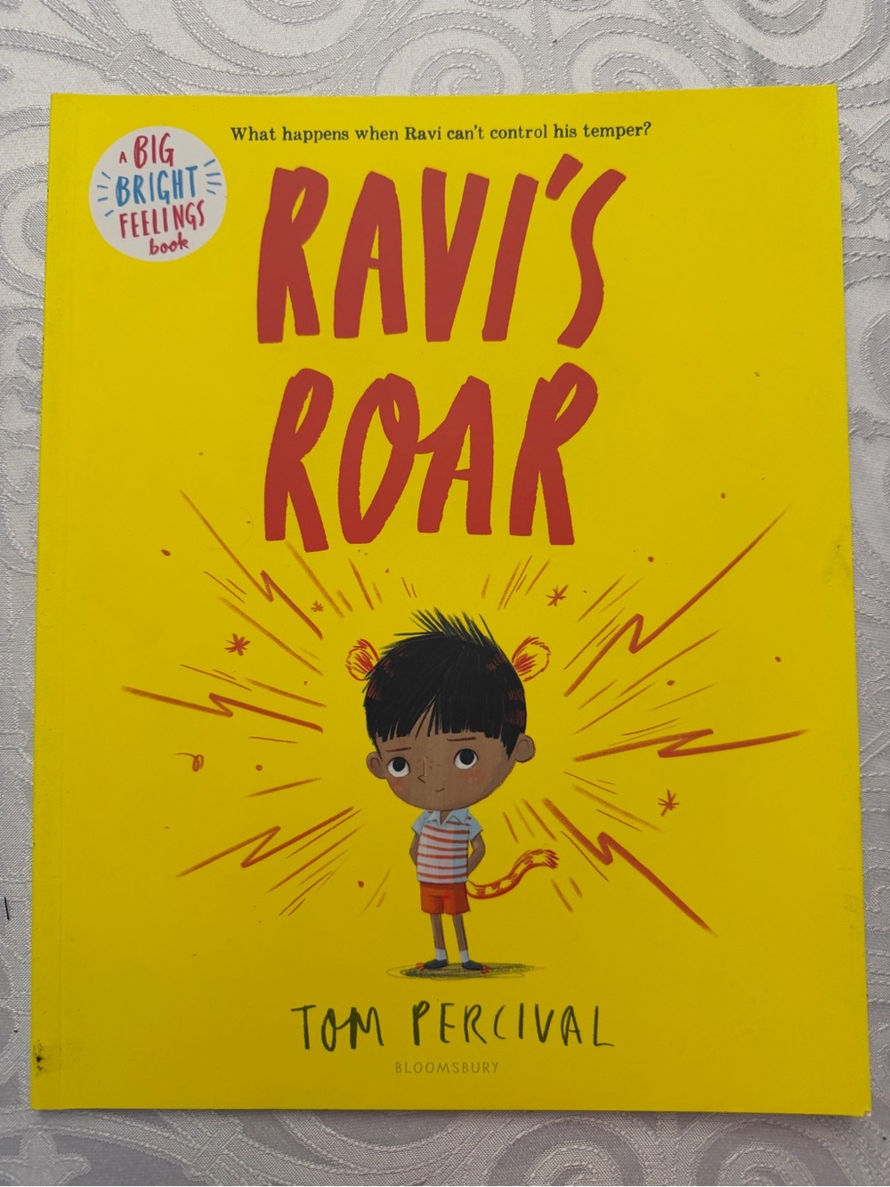 Ravi's Roar by Tom Percival Bright Yellow Kids Picture Book